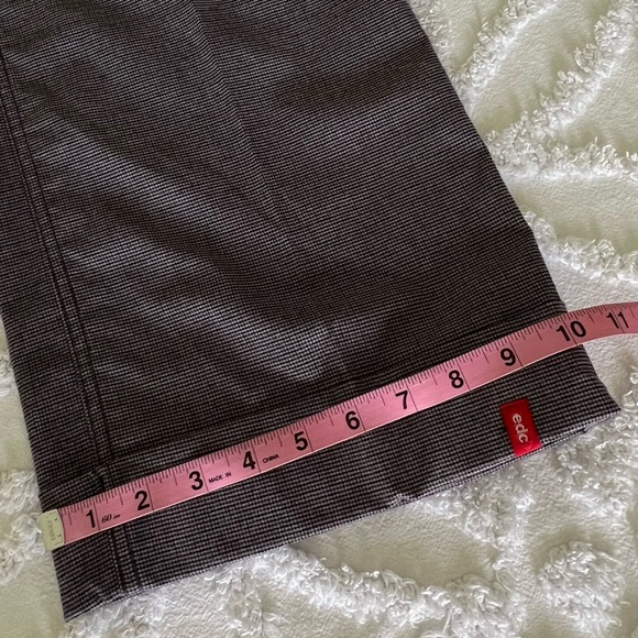 NWT EDC by Esprit Y2K Women's Gray Houndstooth Cuffed Wide Leg Trousers Pants 10 - Picture 14 of 15